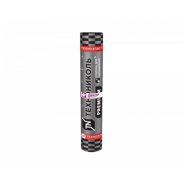 Рулонная кровля Технониколь Техноэласт Декор ЭКП базальт красный микс, 10х1